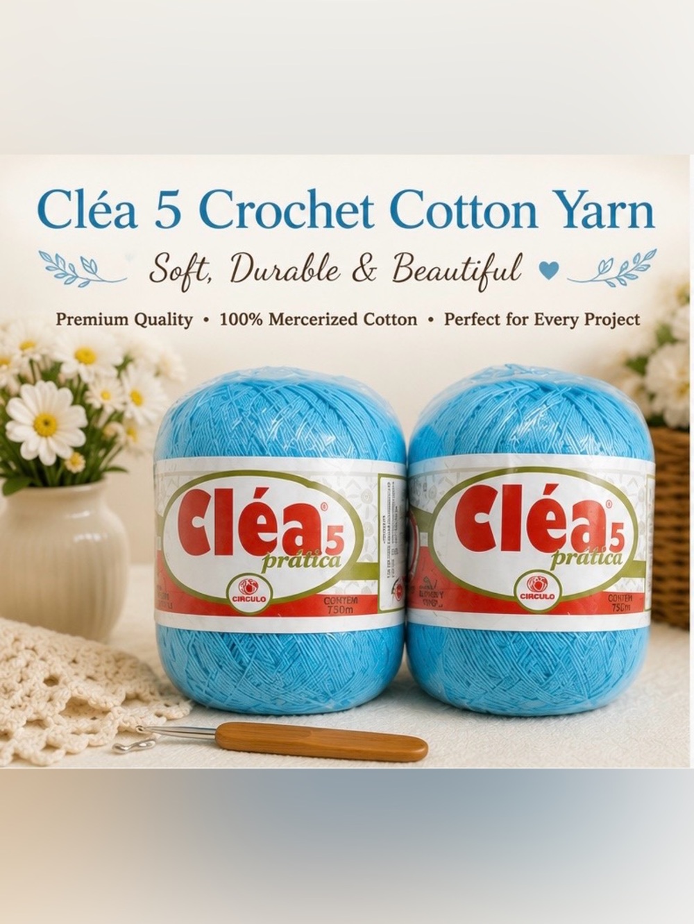 Clea Circulo 100% Mercerized Cotton Thread X2